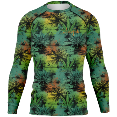 Chokefish™ Long Sleeve Rashguard Cannabis Men's Shirt-006